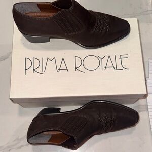 Women's Prima Royale NIB Size 7 Dark Brown Western Bootie.